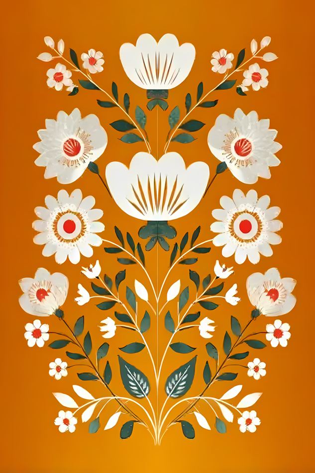 Nordic Floral No. 009 printable wall art