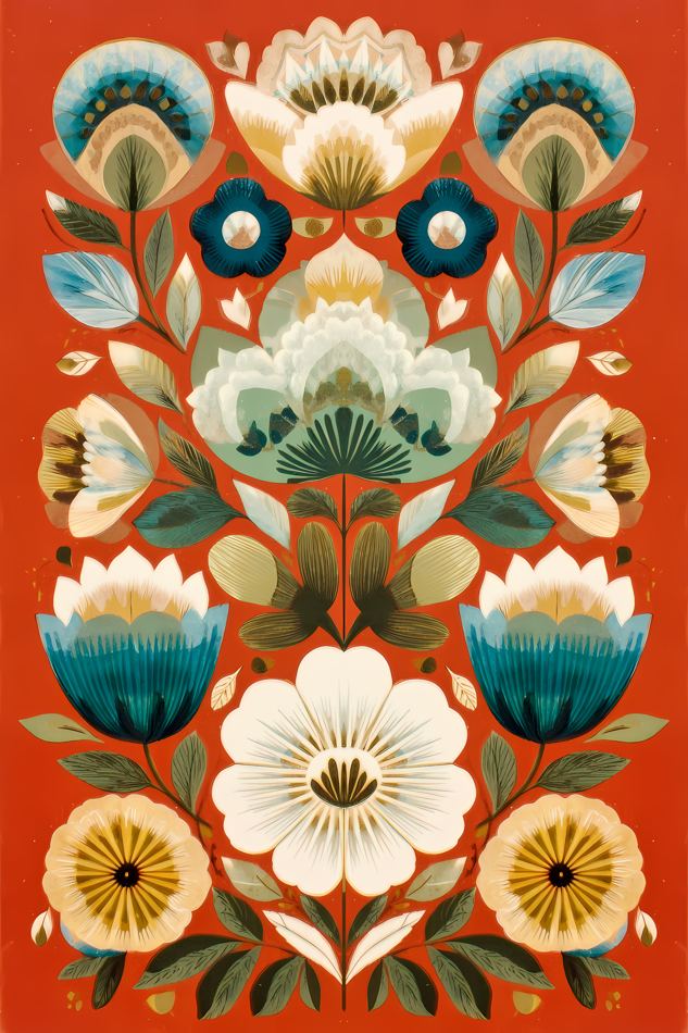 Nordic Floral No. 023 printable wall art