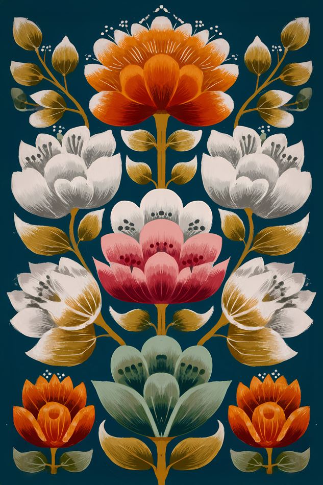 Nordic Floral No. 041 printable wall art