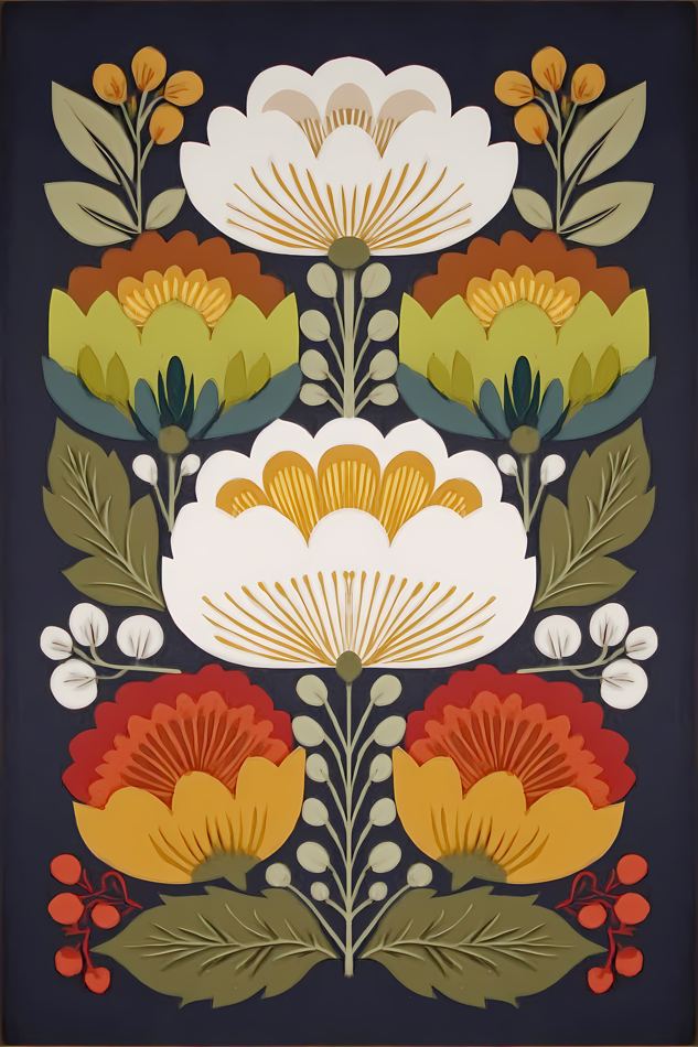 Nordic Floral No. 042 printable wall art