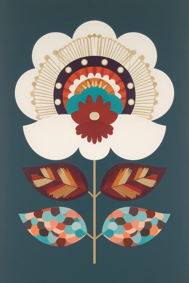 Nordic Floral No. 045 printable wall art