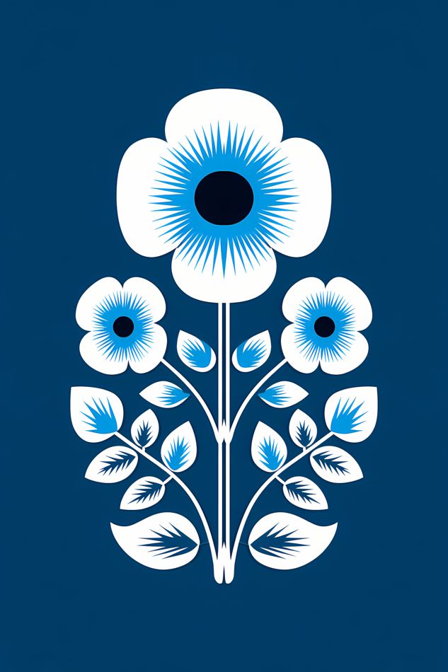 Nordic Floral No. 047 printable wall art