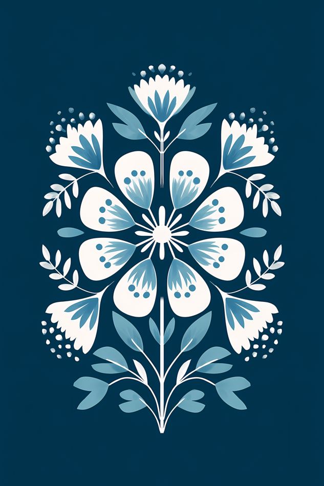 Nordic Floral No. 049 printable wall art