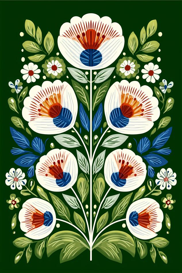 Nordic Floral No. 062 printable wall art