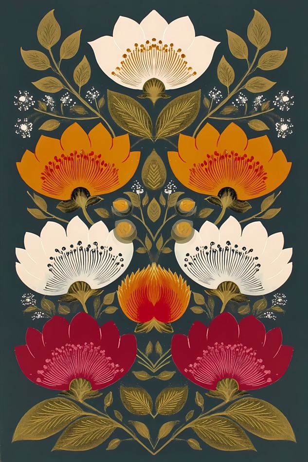 Nordic Floral No. 071 printable wall art