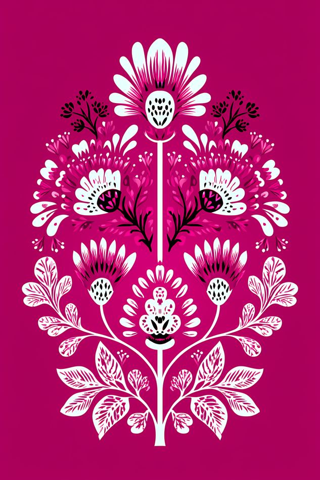 Nordic Floral No. 075 printable wall art