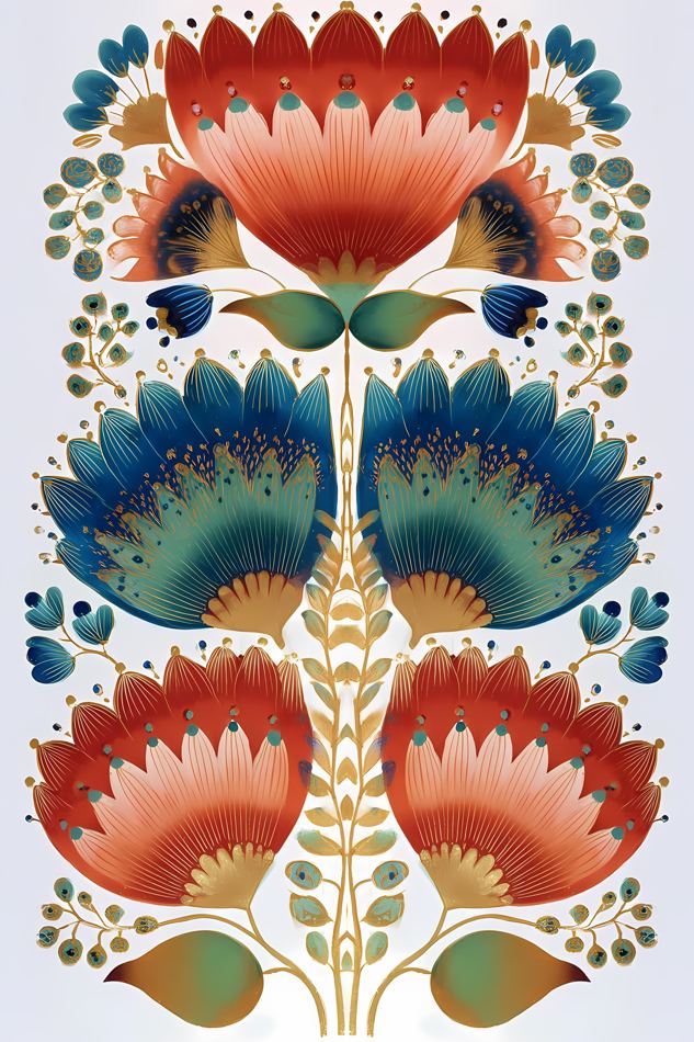Nordic Floral No. 126 printable wall art