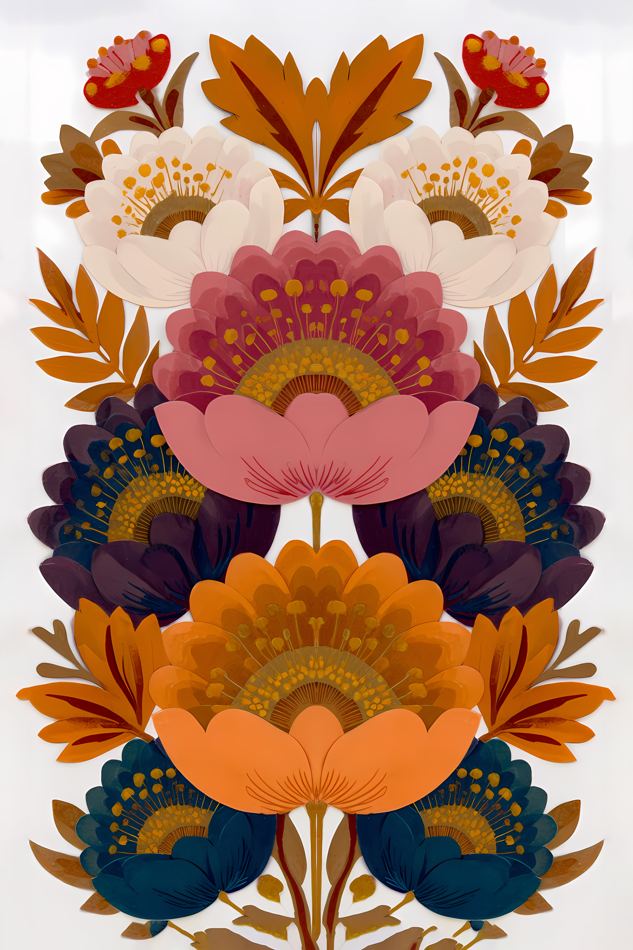 Nordic Floral No. 141 printable wall art