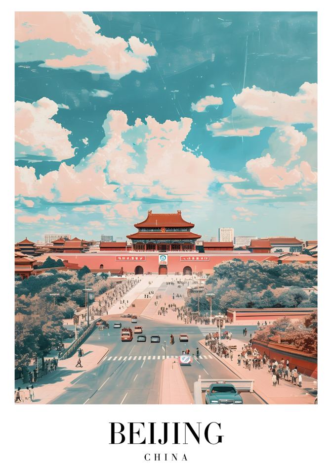 Beijing China printable wall art
