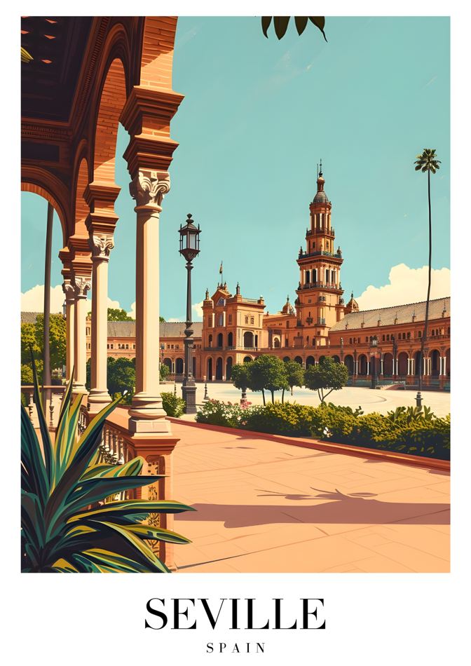 Seville Spain printable wall art