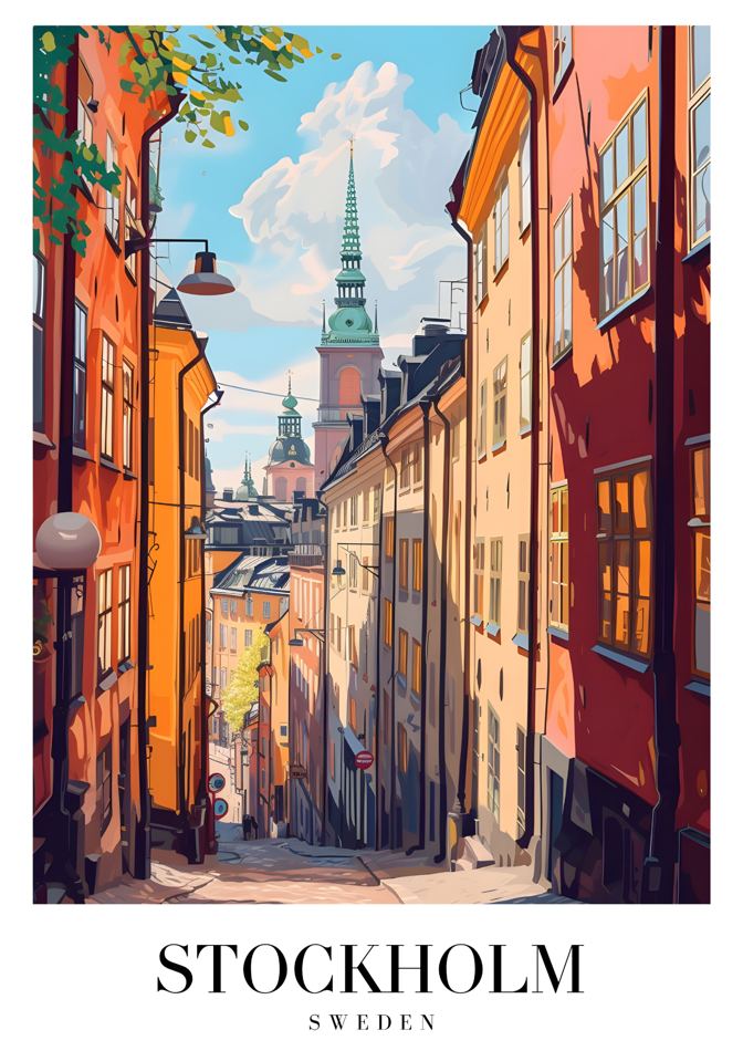 Stockholm Sweden printable wall art